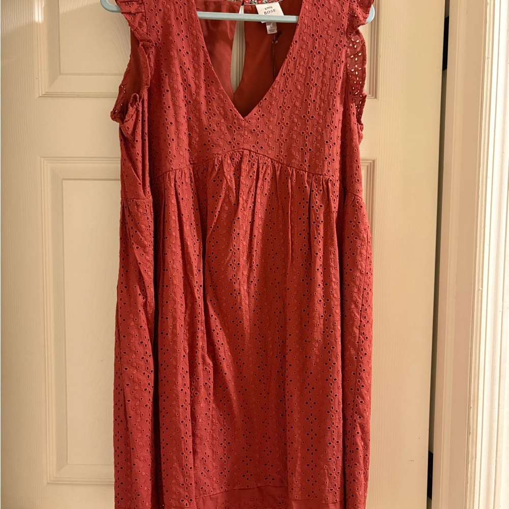 Target Backless Red Eyelet Dress